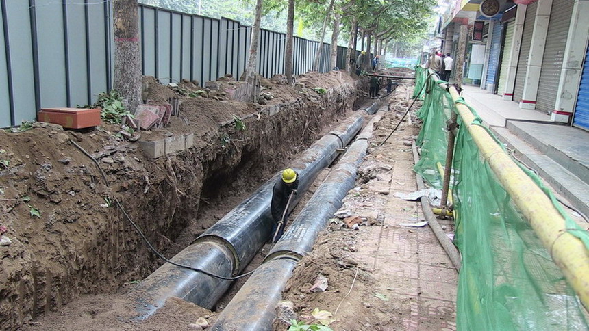 天台四路热力管道工程